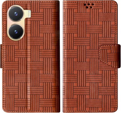 SBMS Flip Cover for Vivo Y56 / Vivo T2x 5G / Vivo Y16(Brown, Shock Proof, Pack of: 1)