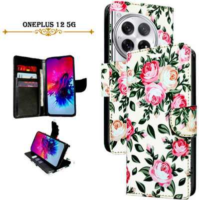 Cutemart Flip Cover for OnePlus 12 5G(White, Pack of: 1)