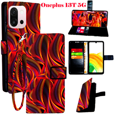 Mxkart Flip Cover for ONEPLUS 13T 5G(Red, Pack of: 1)