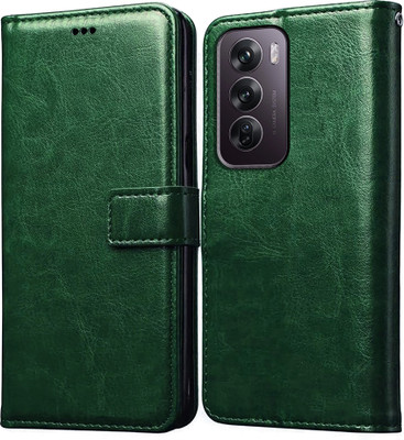 Casotec Flip Cover for Oppo Reno 12 Pro 5G(Green, Pack of: 1)