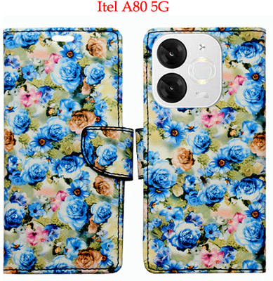 Toklot Flip Cover for Itel A80 5G(Blue, Pack of: 1)