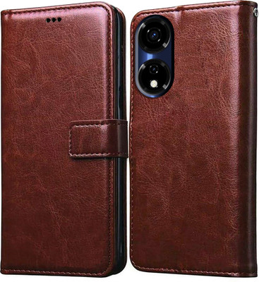Casotec Flip Cover for Itel Color Pro 5G, Itel P55 5G(Brown, Pack of: 1)