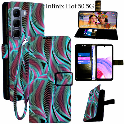 Mxkart Flip Cover for Infinix Hot 50 5G(Blue, Pack of: 1)