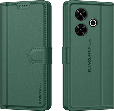 KIVANO LUXE Flip Cover for Poco M6 Plus 5G / Redmi 13 5G(Green, Magnetic Case, Pack of: 1)
