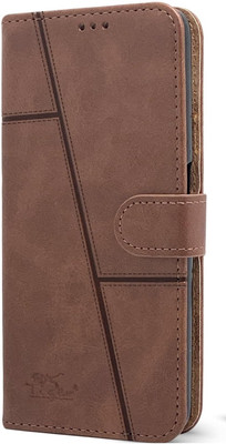 Kosher Traders Flip Cover for Vivo V40 5G ( Leather Magnetic Flip Wallet Case )(Brown, Card Holder)