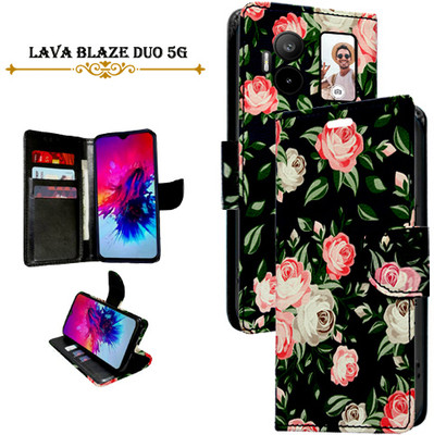 Mxkart Flip Cover for Lava Blaze Duo 5G(Black, Pack of: 1)