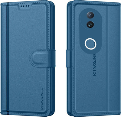 KIVANO LUXE Flip Cover for Vivo T4R 5G / iQOO Z10R 5G / Vivo V50E 5G / Vivo V50 5G(Blue, Magnetic Case, Pack of: 1)