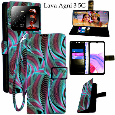 Toklot Flip Cover for Lava Agni 3 5G(Blue, Pack of: 1)