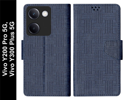 SBMS Flip Cover for Vivo Y200 Pro 5G / Vivo Y300 Plus 5G Back Cover Case with Magnatic Closure(Blue, Shock Proof, Pack of: 1)