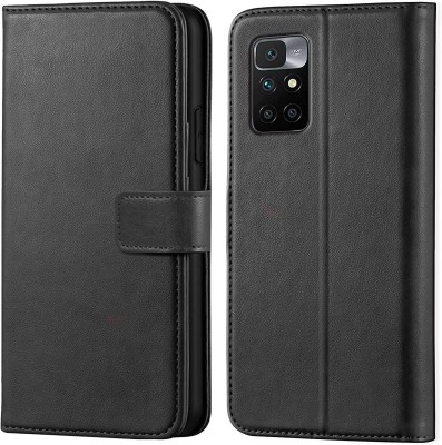Casesily Flip Cover for Xiaomi Redmi Note 10 Prime Leather Wallet Case(Black, Cases with Holder, Pack of: 1)