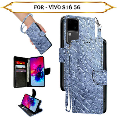 PARGO Flip Cover for Vivo S18 5G(Silver, Pack of: 1)