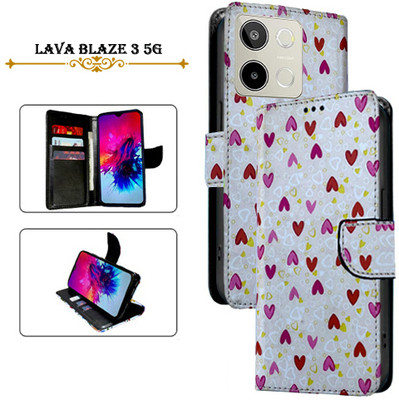 PARGO Flip Cover for Lava Blaze 3 5G(White, Pack of: 1)