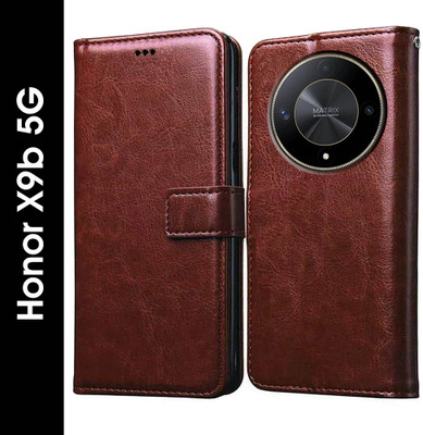 Casotec Flip Cover for Honor X9b 5G(Brown, Pack of: 1)