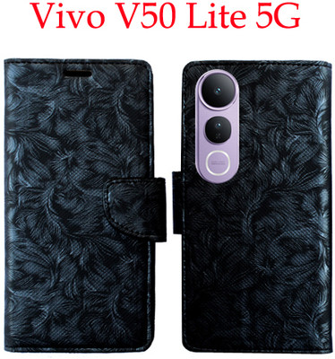 Shanno Enterprises Flip Cover for Vivo V50 Lite 5G(Black, Pack of: 1)