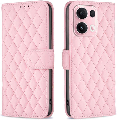 Perkie Flip Cover for OPPO Reno 13 Pro 5G(Pink, Dual Protection)
