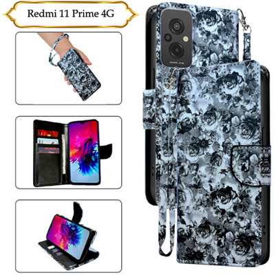 PARGO Flip Cover for Redmi 11 Prime 4G(Black, Pack of: 1)