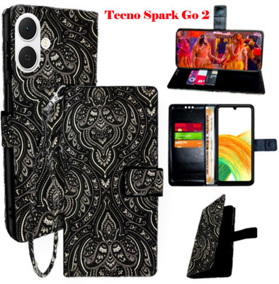 Mxkart Flip Cover for Tecno Spark Go 2(Yellow, Pack of: 1)