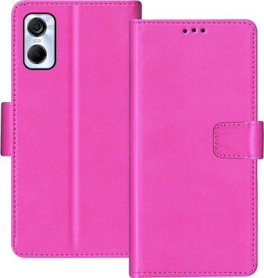 GoPerfect Flip Cover for Tecno Pop 6 Pro(Pink, Dual Protection, Pack of: 1)