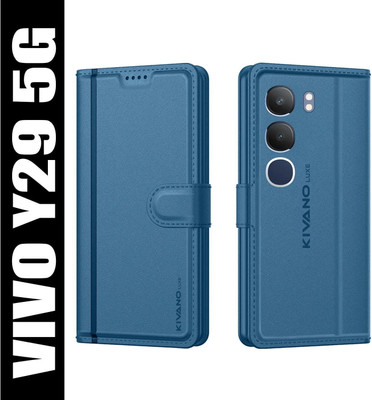 KIVANO LUXE Flip Cover for Vivo Y29 5G(Blue, Magnetic Case, Pack of: 1)