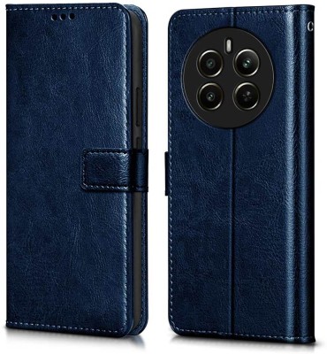 WOW Imagine Flip Cover for Realme 12+ 5G | Realme Narzo 70 Pro 5G | Realme P1 5G, Leather Finish Card Wallet & Stand(Blue, Magnetic Case, Pack of: 1)