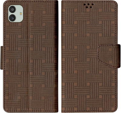SBMS Flip Cover for Samsung Galaxy M13 5G(Brown, Shock Proof, Pack of: 1)