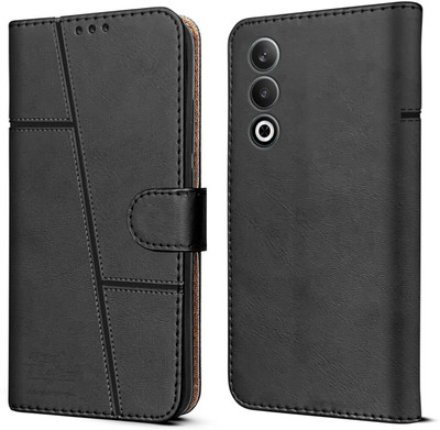 NIMMIKA ENTERPRISES Flip Cover for Oppo K13x 5G(360-degree protection | Premium Leather Material | Stand Feature)(Black, Dual Protection, Pack of: 1)
