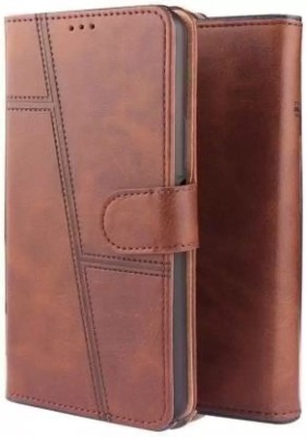 Mystry Box Flip Cover for Vivo Y15s(Brown, Shock Proof, Pack of: 1)