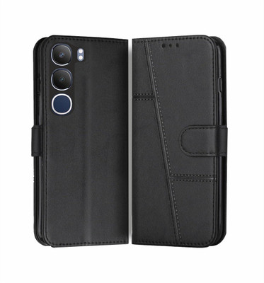 Soul Flip Cover for vivo Y29 5G, Card Pockets Wallet & Stand, Wallet Style Flip Back Case Cover(Black, Magnetic Case, Pack of: 1)