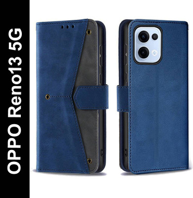 Openbuy Flip Cover for OPPO Reno13 5G(Blue, Magnetic Case, Pack of: 1)