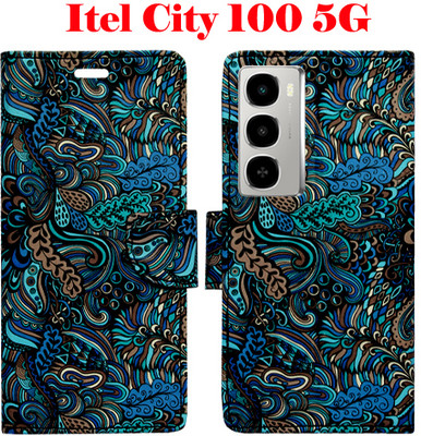 Toklot Flip Cover for Itel City 100 5G(Blue, Pack of: 1)