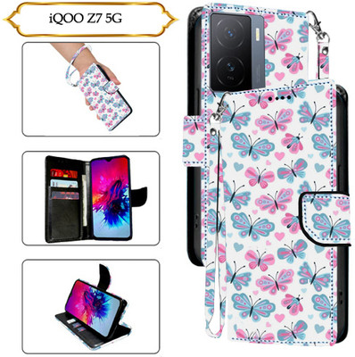 Asmart Flip Cover for iQOO Z7 5G(White, Pack of: 1)