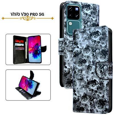 PARGO Flip Cover for Vivo V30 Pro 5G(Black, Pack of: 1)