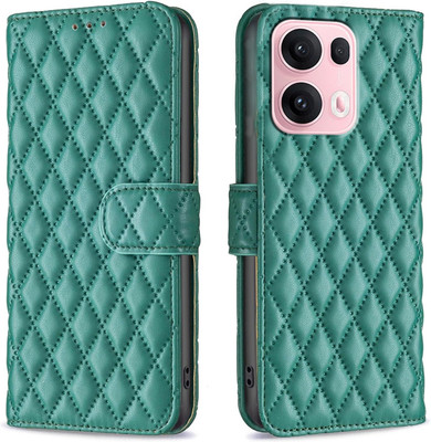 Clickcase Flip Cover for OPPO Reno 13 Pro 5G(Green, Dual Protection)