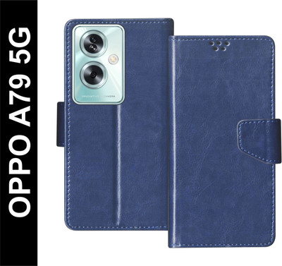 SBMS Flip Cover for OPPO A79 5G(Blue, Shock Proof, Pack of: 1)