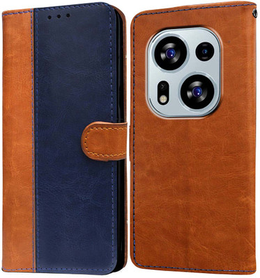 Casotec Flip Cover for Tecno Phantom X2 5G(Brown, Pack of: 1)