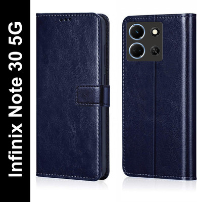 Cockcrow Flip Cover for Infinix Note 30 5G(Blue, Shock Proof, Pack of: 1)