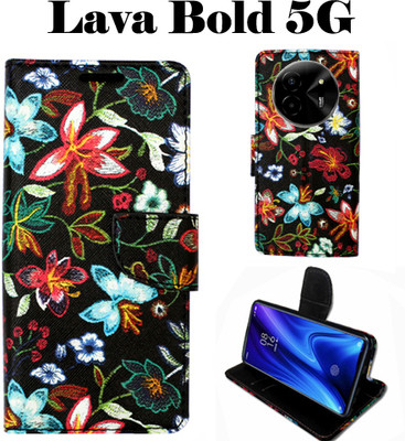 Shanno Enterprises Flip Cover for Lava Bold 5G(Black, Pack of: 1)