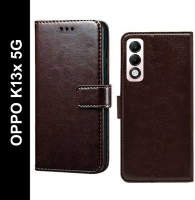 Wynhard Flip Cover for OPPO K13x 5G(Brown, Grip Case, Pack of: 1)