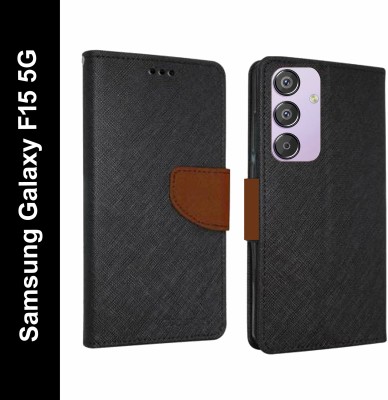 Krumholz Flip Cover for Samsung Galaxy F15 5G(Brown, Dual Protection, Pack of: 1)