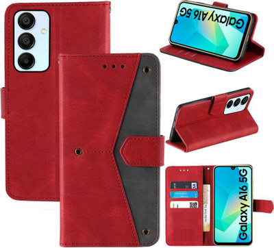 Aaghosh Flip Cover for Samsung Galaxy A16 5G(Red, Shock Proof, Pack of: 1)