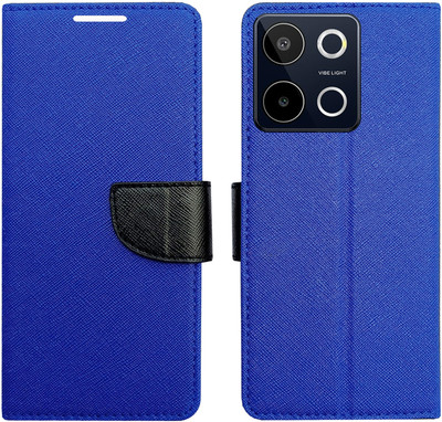 MyFlips Flip Cover for LAVA BLAZE 3 5G(Blue, Magnetic Case, Pack of: 1)