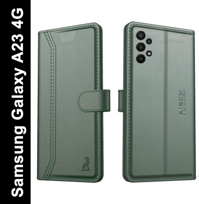 AIBEX Flip Cover for Samsung Galaxy A23 4G|Vegan PU Leather |Foldable Stand & Pocket(Green, Cases with Holder, Pack of: 1)