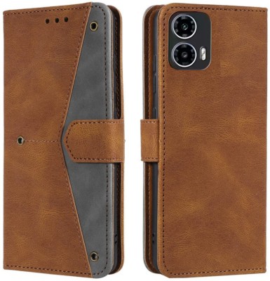 GoPerfect Flip Cover for Motorola Moto G24 Power(Brown, Grip Case, Pack of: 1)