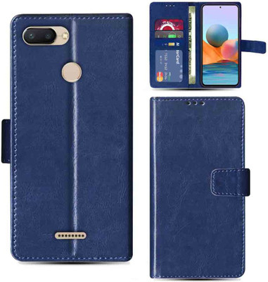 Kalua Mall Flip Cover for Redmi 6 flip cover | Redmi M1804C3DG flip cover | Blue(Blue, Magnetic Case, Pack of: 1)