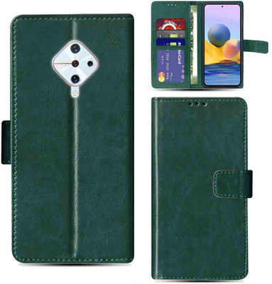 Kalua Mall Flip Cover for Vivo S1 Pro mobile flip cover | Vivo 1920 mobile flip cover | Green(Green, Magnetic Case, Pack of: 1)