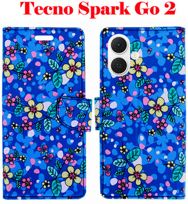 Shanno Enterprises Flip Cover for Tecno Spark Go 2(Blue, Pack of: 1)