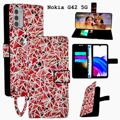 Mxkart Flip Cover for Nokia G42 5G(Red, Pack of: 1)