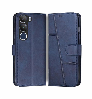 Soul Flip Cover for vivo Y29 5G, Card Pockets Wallet & Stand, Wallet Style Flip Back Case Cover(Blue, Magnetic Case, Pack of: 1)