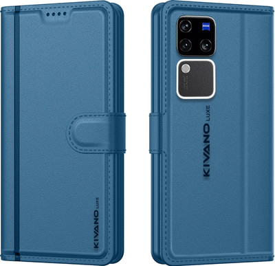 KIVANO LUXE Flip Cover for Vivo V30 Pro 5G / Vivo V30 5G(Blue, Magnetic Case, Pack of: 1)