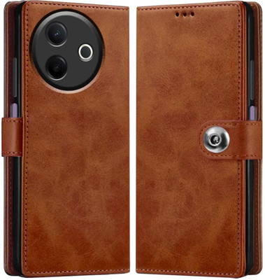 Chaseit Flip Cover for Vivo Y39 5G(Brown, Dual Protection, Pack of: 1)